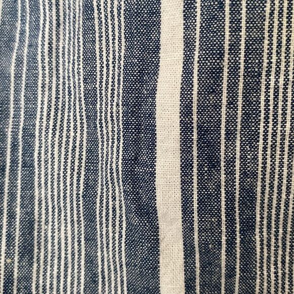 Caslon off the shoulder Striped Linen Blend Top Size Large - Picture 5 of 8